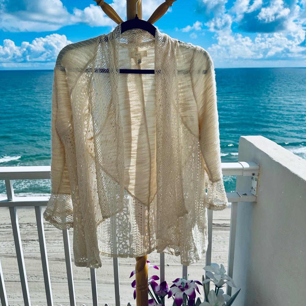 COVER UP CUPIO CREAM  LACY KNIT